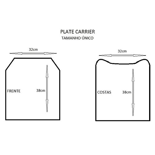 Colete Modular Plate Carrier Preto + 8 Itens Ja Rio Militar