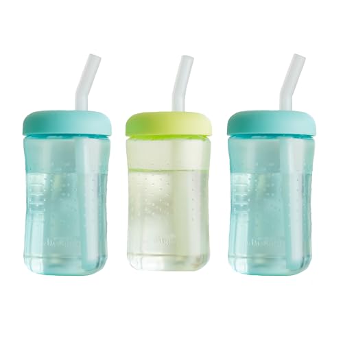 The First Years Squeeze & Sip Toddler Straw Cups - Squeezable Transition Sippy Cup with Silicone Straw - Toddler Feeding Supplies - 7 Oz - 3 Count - Ages 6 Months and Up (Pack of 12) by The First Years - Used condition - US$91.90
