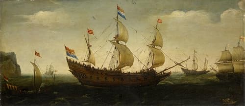 Trois-mâts néerlandais toile affiche de arts Hendrick Cornelisz Vroom 60x90cm