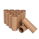 Ruisky 12 Pcs Cardboard Tubes Craft Rolls,Kraft Paper Rolls Cardboard Tubes For Crafts,Paper Towel Rolls For Crafts 1.57x 3.9in (Brown)