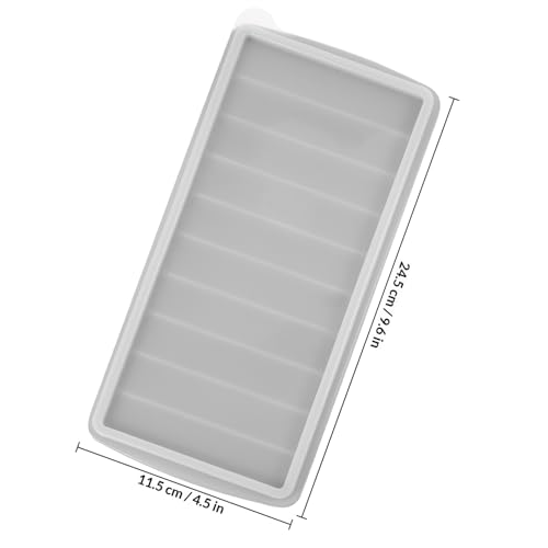 Molde de silicona para cubos de hielo 10 barras gris miniatura 2