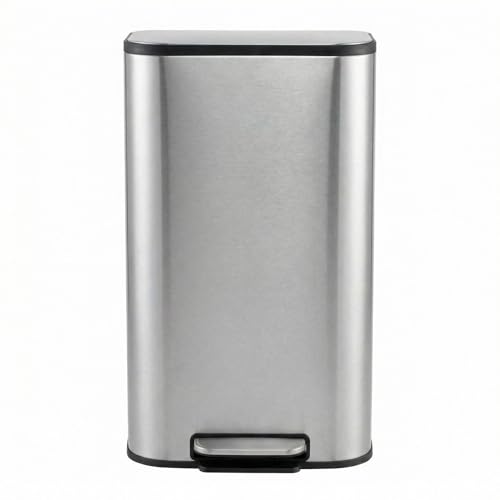 Garvee 13 Gal Stainless Steel Kitchen Trash Can with Lid, Soft Close Lid by Garvee - Used condition - US$61.81