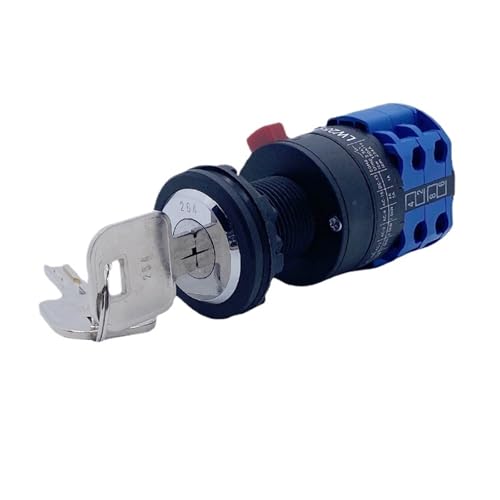 Interruptor de leva contra arranques no deseados LW26-20/2S con llave de seguridad de 22mm