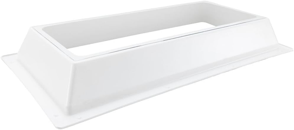 RecPro RV 14" x 30" Inner Dome Skylight Clear Flat Arch with White Trim Ring | Universal Fit Acrylic RV & Camper Skylight Insert, | Heat Insulating Design | Allows Natural Light | Made in USA