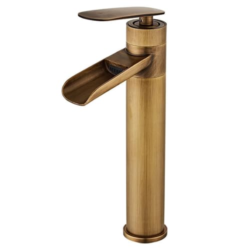 Robinet de lavabo mitigeur salle de bains cascade vintage monotrou