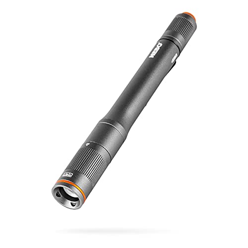 NEBO Columbo Flex 150 Pen Torch - Pocket LED Inspection Torch & Pen Light - Small Battery Powered Flashlight with 3 Light Modes & 4X Adjustable Zoom