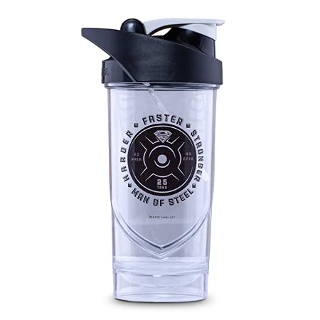Shieldmixer Superman MOS Eiweiß Shaker - Shaker Proteinshake - 700 ml - Gym Shaker - Für eiweiß- & Sportgetränke - Shake becher - Gym Zubehör - Trinkflasche - Dunkelblau - Pro Classic Protein Shaker
