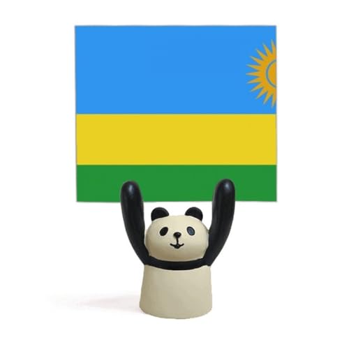 Porte-mémo drapeau Rwanda souvenir culturel et panda mignon à offrir à vos proches