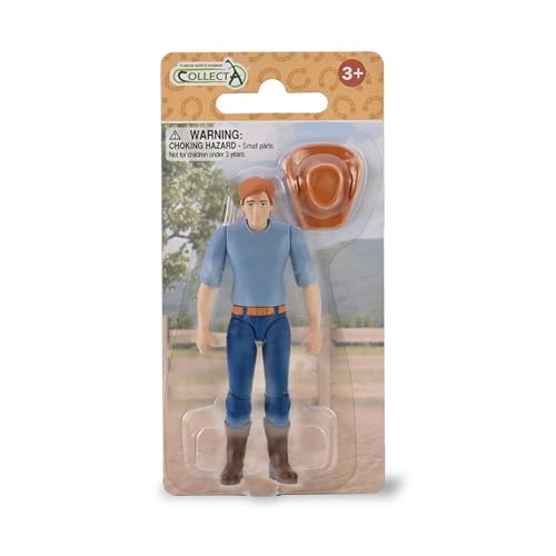 Collecta Deqube 90184280 Cavalier avec Chapeau Cowboy Figurine à Collectionner articulée + 3
