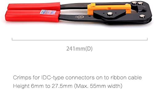 Image of Manual Crimper stripping plier tool for wire and cable upto 40 Pin to 60 pin Ribbon Cable Connector