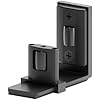 Sliding Barn Door Bottom Floor Guide, Adjustable U Shape Flexible Flush Design,Wall Mounted, Black
