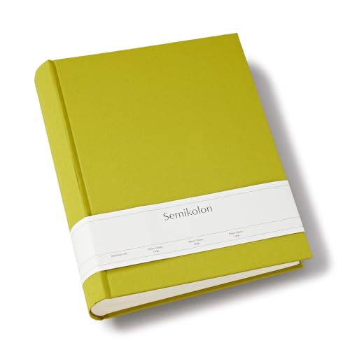 Semikolon 369958 Foto-Album Classic Large - 24,5 x 30,5 cm - 130 Seiten cremefarben, für 260 Fotos - matcha hell-grün