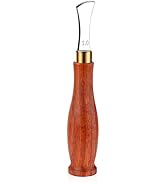 UOOU Leather Edge Creaser,1.0mm Professional Leather Tool,Edge Creaser Stainless Steel Red Wood H...