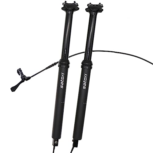 DJC MTB Tija de sillín Southpaw de altura ajustable, Satori Sorata Pro 150 mm de viaje, cable de enrutamiento interno, control remoto con cable de 485 mm (30,9 mm de diámetro)