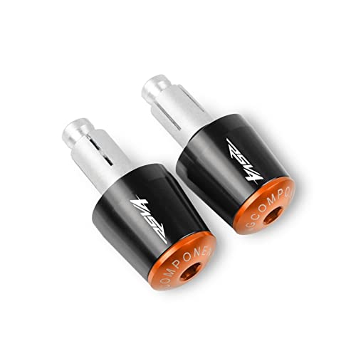Embout de guidon 22mm orange pour moto Aprilia RSV4 RR