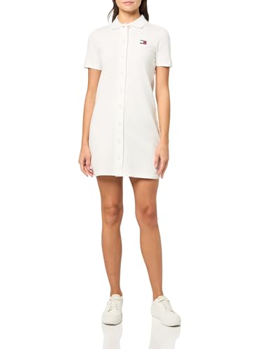 Image of Tommy Jeans Women's Casual Mini Polo Shirt Dress with Logo Detail