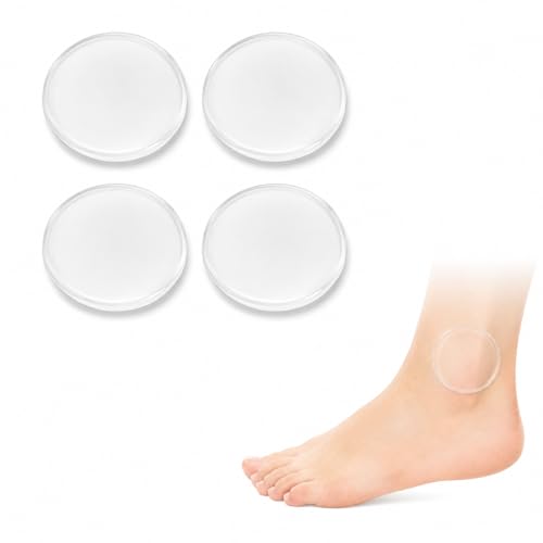 4 Coussinets Gel Protection Cheville Réutilisables, Protège Malléole Souple en Silicone pour Soulager Pression, Frottements et Douleurs, Idéal Hockey, Patinage, Ski, Randonnée et Bottes Rigides