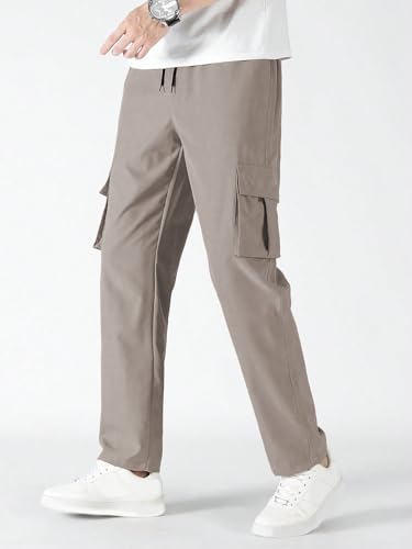 Image of TAGDO Men Flap Pocket Drawstring Waist Trousers (2030)