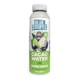 Blue Stripes Cacao Water - Cold Pressed Superfruit Hydration with Electrolytes & Antioxidants, No Sugar Added, All Natural, Great for Protein Shakes & Smoothies - Lime, 10 FL OZ