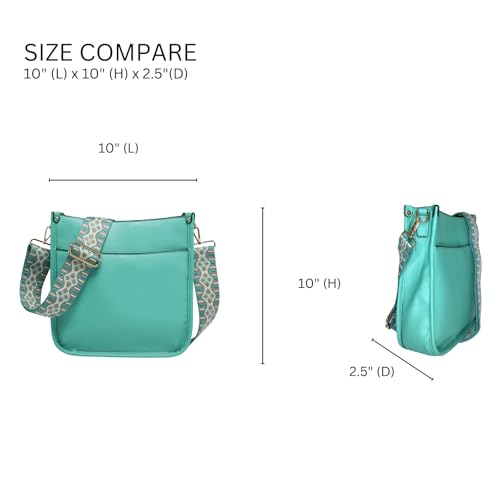 Image of Posie Crossbody Bags for Women Trendy Vegan Leather Hobo Purses Shoulder Handbags with Wide Adjustable Guitar Strap