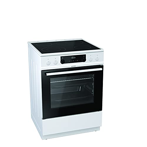 Foto von Gorenje ECS 6350 WPA Elektro-Standherd mit Glaskeramik-Kochfeld / 60 cm / 71 Liter / ExtraSteam / ChildLock / GentleClose / Versenkbare Knebel / AquaClean / PerfectGrill / Teleskopauszüge / weiß