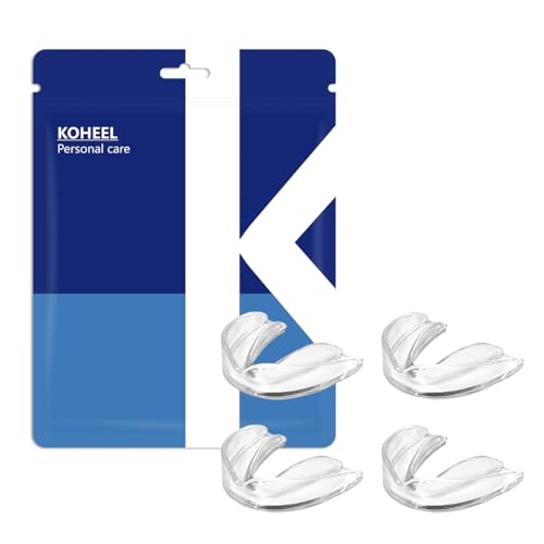 KOHEEL Moulable Gouttière Dentaire protège dents, Stoppe Le Bruxisme, Facile à façonner, empêcher le grincement des dents, bon pour le sommeil (4 grandes)