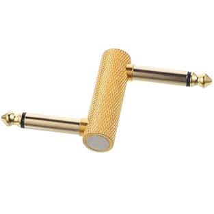 Pedal connector:metal materials assure long-lasting use z-shaped design prevents cable breakage and damage,guitar pedal jack connector Guitar patch connector:stylish and recognizable appearance ideal for both amateur and professional guitar players,e...