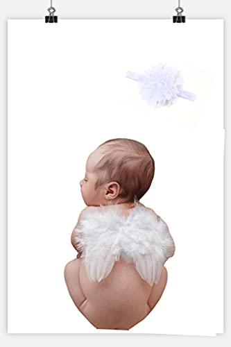 Baby Leuke Engel Veer Vleugels Fotografie Kostuum Prop Foto Prop Voor Meisjes Wit - Image 6
