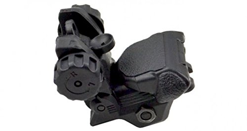 Sniper Tactical Smart Polymer Rear Flip Up Iron Sight, Black MFLRS03