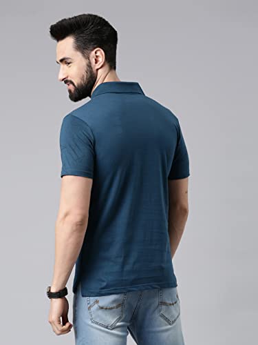 Image of KRYPTIC Men's Ultra-Soft Cotton Rich Casual Printed Half Sleeve Regular Fit Classic Polo T-Shirt - Soft, Cool & Stylish Everyday Wear