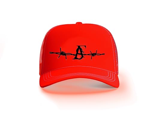 Casquette trucker F.A.S. rouge ajustable avec visière courbe été