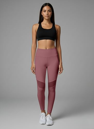 Image of Mehrang Gym wear Mesh Legging Workout Pants with Side Pocket /Stretchable Tights /Highwaist Sports Fitness Yoga Track Pants for Women Leggings for Gym