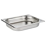 APS 81209 GN-Behälter 1/2, Gastronormbehälter Edelstahl/Abmessungen 265 x 325 mm/Höhe 55 mm/Volumen 2,8 Liter