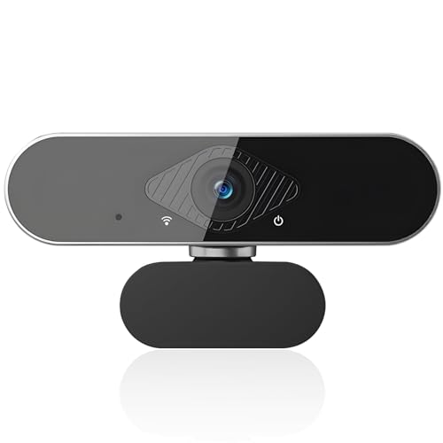 MSMXCS Cámara web para PC con micrófono, cámara web USB Full HD 1080P con micrófono y corrección automática de luz, cámara web ajustable de 360° para PC, laptop, transmisión, juegos, llamadas de zoom