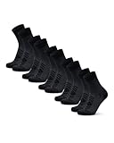 DANISH ENDURANCE Calze Trekking Leggere in Lana Merino, Anti-Vesciche, da Uomo, Donna, Bambino, 5 Paia, Nero, 39-42