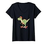 Photo Gallery donna skateboarding dinosaur cool skateboard semplice skate trex fan maglietta con collo a v Photo Gallery donna skateboarding dinosaur cool skateboard semplice skate trex fan maglietta con collo a v