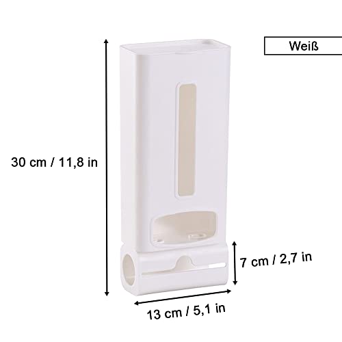 sinzau Müllsackständer, Wandmontage, Große Kapazität, für Küche, Büro, Weiß - Image 3