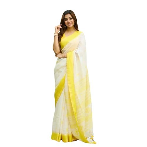 Image of H&J INNOVATION Women's SOFT LILAN SLAB ATTRACTIVE CHARMFULL BEAUTIFUL RICH PALLU & JACQUARD WORK RUNNING EXCLUSIVE BORDER 5.5 Meter Saree| 0.8 Meter Unstitched Blouse Piece HJ-5818