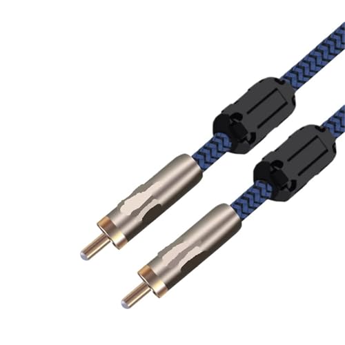 Câble caisson de basses OFC tressé haute fidélité avec connecteur mâle droit coudé