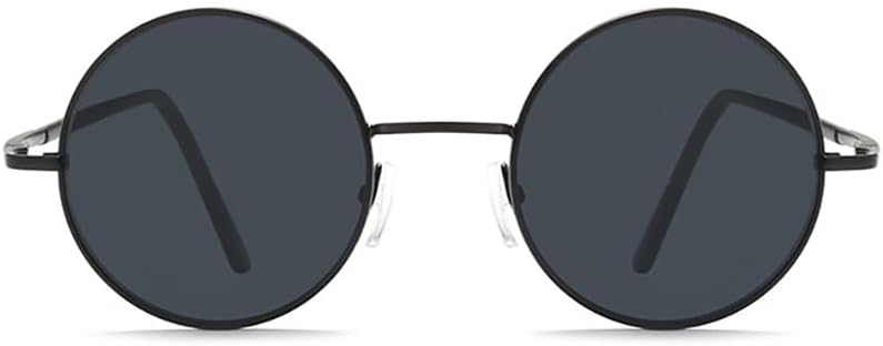 Fashion Retro Mini Small Round Black Sunglasses Suit for Mens Womens Circle Lens UV400 Protection Glasses - Image 2