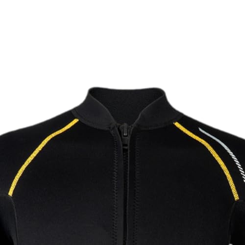 Chaqueta de neopreno para hombre con manga corta y cremallera frontal, transpirable, adecuada para buceo, surf, natación y deportes acuáticos miniatura 2