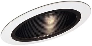 Nora Lighting NTM-615B Black Sloped44; Metal Baffle44; White Flange