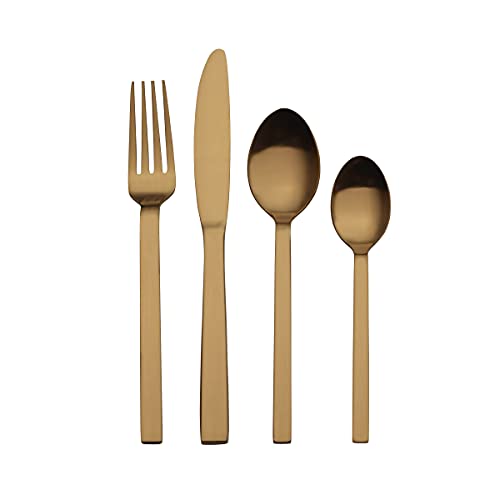 Towle Living Graciela 16-teiliges Besteck-Set, geschmiedet, für 4 Personen, Kupfer Cover