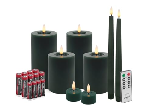 LC Home Candela Lights LED Kerzen Set Flammenlos Echtwachs inklusive...