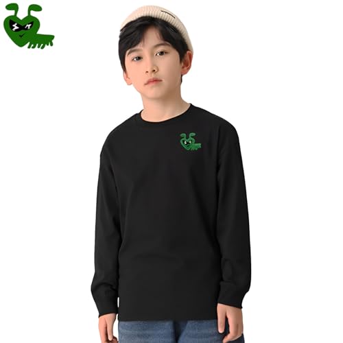 Boy Long Sleeve T-Shirt Cool Cute Glasses Animal Ant Embroidery Cotton O-Neck Straight Child Spring Solid T-Shirt2