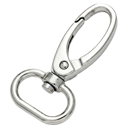 Mousquetons pivotants olive argentés Wuuycoky en taille M pour sangles et attaches