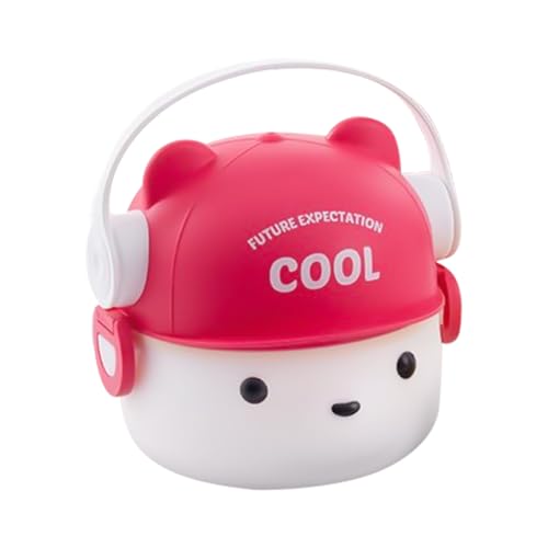 Genérico Infantil, 800ML Tarteras Aisladas Doble Capa Con Osito Adorable, Platos para Cena Saludable, Senderismo, Viajes, Desayuno, Ensaladas, Guarderías y Oficinas