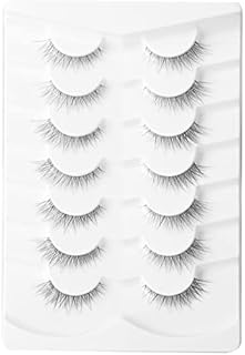 Gmagictobo Lashes Natural Short False Eyelashes Wispy Lashes Pack Light Volume Clear Band Soft Fake Eye lashes 7 Pairs Multipack