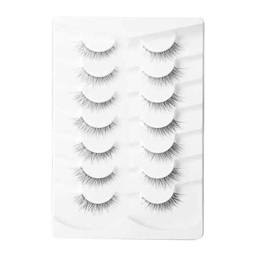 Gmagictobo Lashes Natural Short False Eyelashes Wispy Lashes Pack Light Volume Clear Band Soft Fake Eye lashes 7 Pairs Multipack
