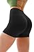 Vertvie Damen Gym Shorts V Cross Stretch Push Up Yoga Shorts Booty Scrunch Fitness Hosen Kurz High Waist Nahtlos Workout Sportshorts Butt Lift Kurze Leggings Sommer (Schwarz, M)